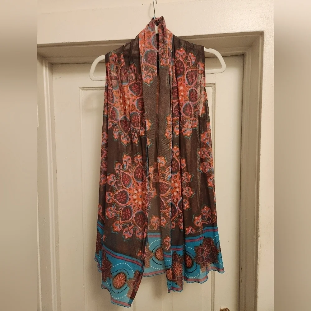 PRETTY INC Sheer Cardigan Vest Wrap